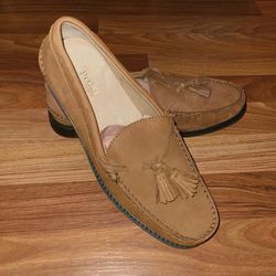 Polo Ralph Lauren Kraig Brown Leather Loafer Shoes Size 10.5D