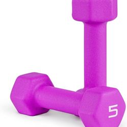8$  Pairs  5LB :CAP Neoprene Coated Dumbbell Weights | Multiple options