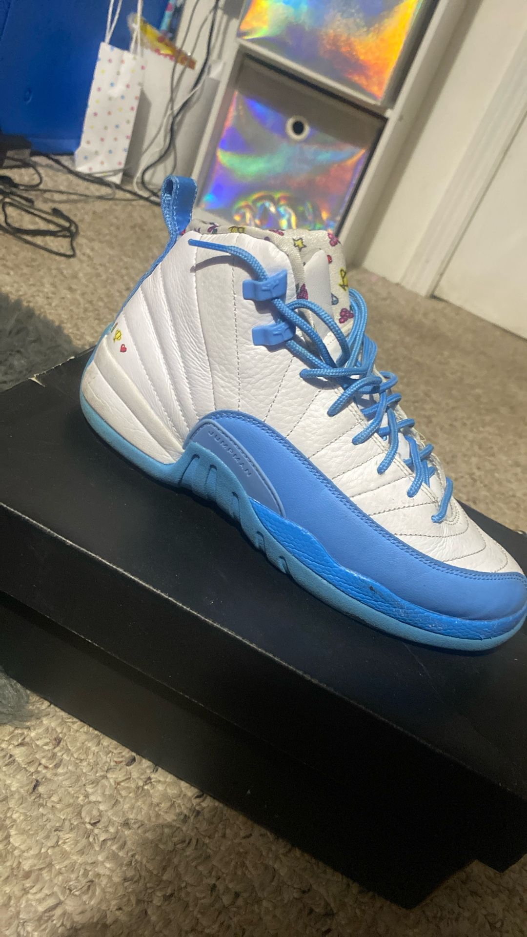 Jordan 12 Blue and white