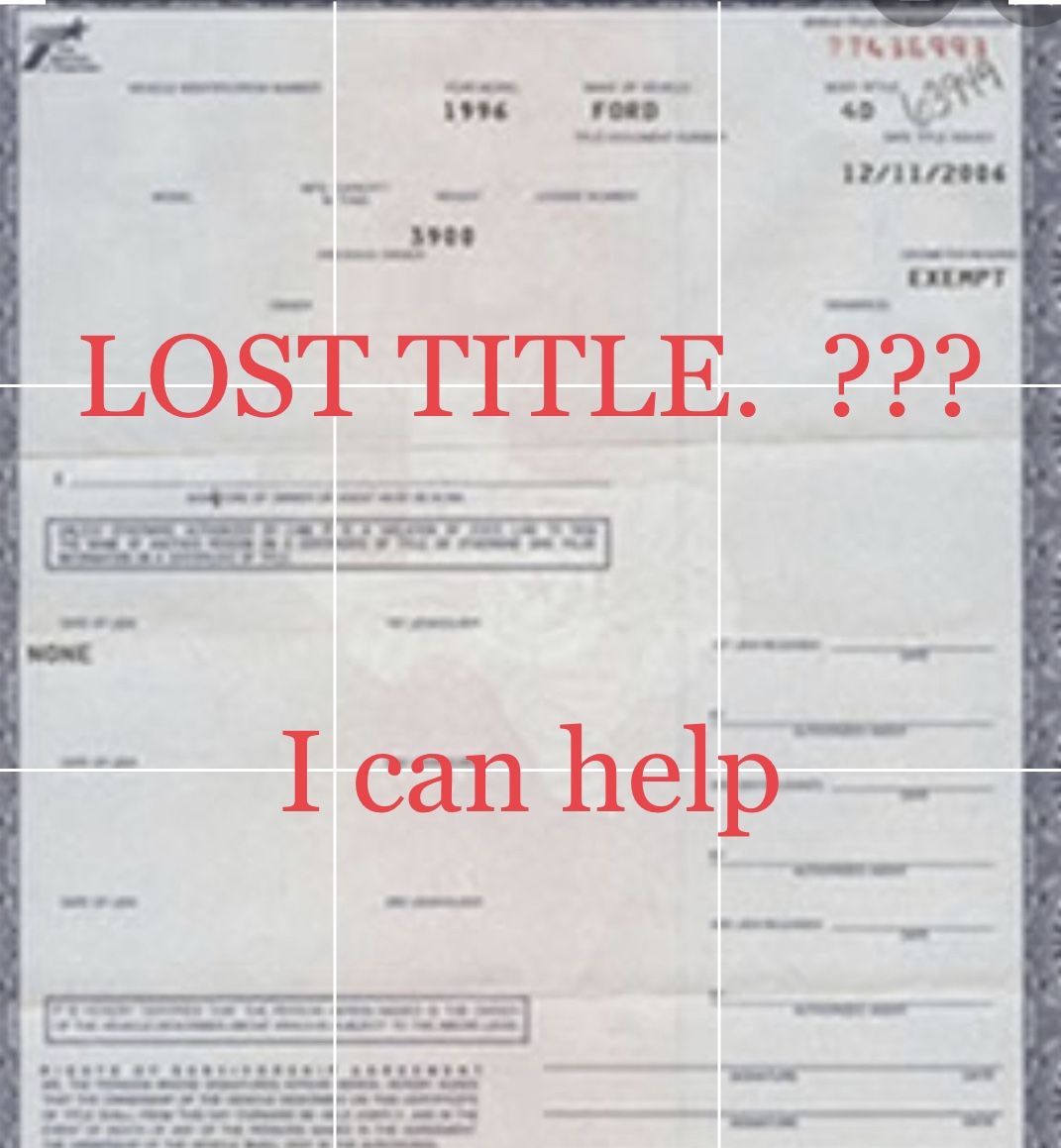 Help With Lost Boat Or Jet Ski Titles