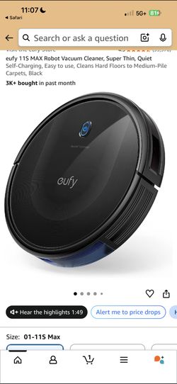 Eufy 11S Max Robot Vacuum Cleaner