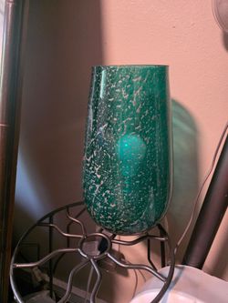 Lamp turquoise 12 inch tall