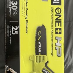 RYOBI COMPACT BRUSHLESS PRUNING CHAINSAW 