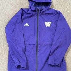 Men's adidas Purple Washington Huskies Game Mode Hoodie Full-Zip Rain Jacket