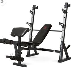 Marcy Diamond Elite Bench Press With Olympic Bar And Weights - Like New