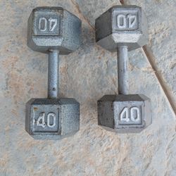 Set Of 40 Lb Dumbbells