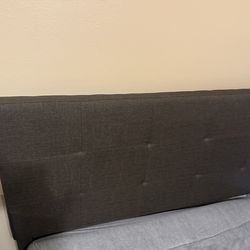 Queen Bed Frame and Quilted Headboard