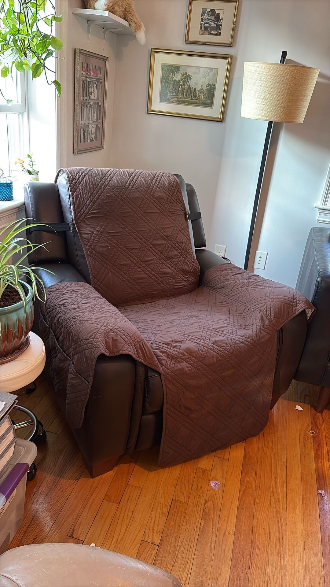 Ramiro Leather Recliner, Raymour & Flannigan 