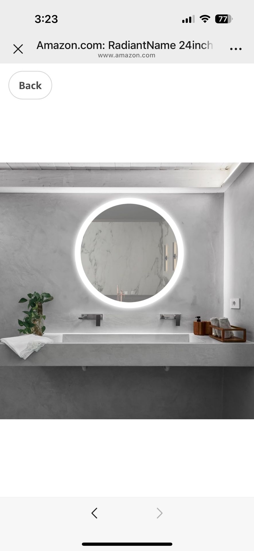 24inch Bathroom Led Classy Vanity Mirror with High Lumen,Dimmable Touch,Wall Switch Control,