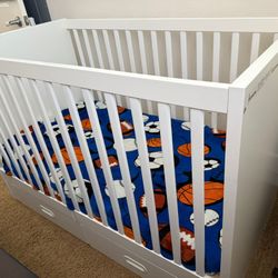 IKEA baby crib convertible to toddler bed