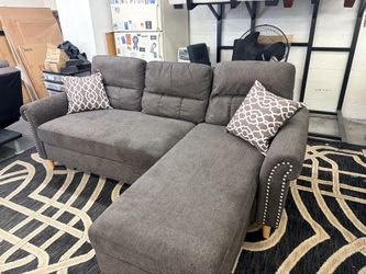 New Reversible Sectional. Tan / Red. Free Delivery!