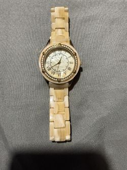 Anne Klein “Pearl Resin Crystal” Watch — Model AK/1374