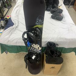 Alibi Snowboard Package With Boots And Bindings 