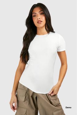 boohoo Maternity Soft Touch Crew Neck T-Shirt - White (UK14/Large)