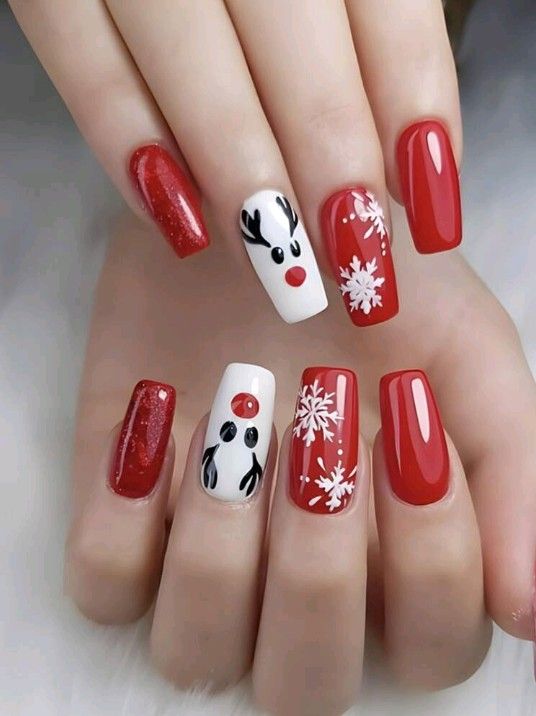 24 pcs. Christmas Long Press-On Nails