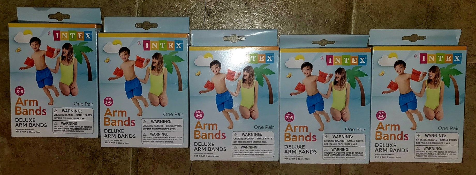 5 Boxes Of Arm Bands For Swimming