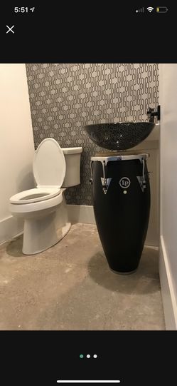 Congo drum pedestal and sink