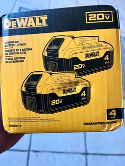 DeWalt 20V Max 4Ah Lithium Ion Battery 2-Pack