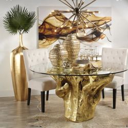 Zgallerie Gold Sequoia Dining Table