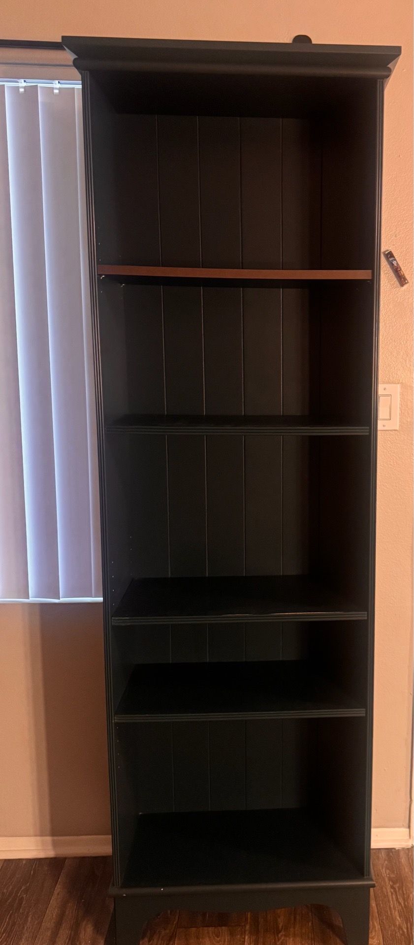 Green bookcase
