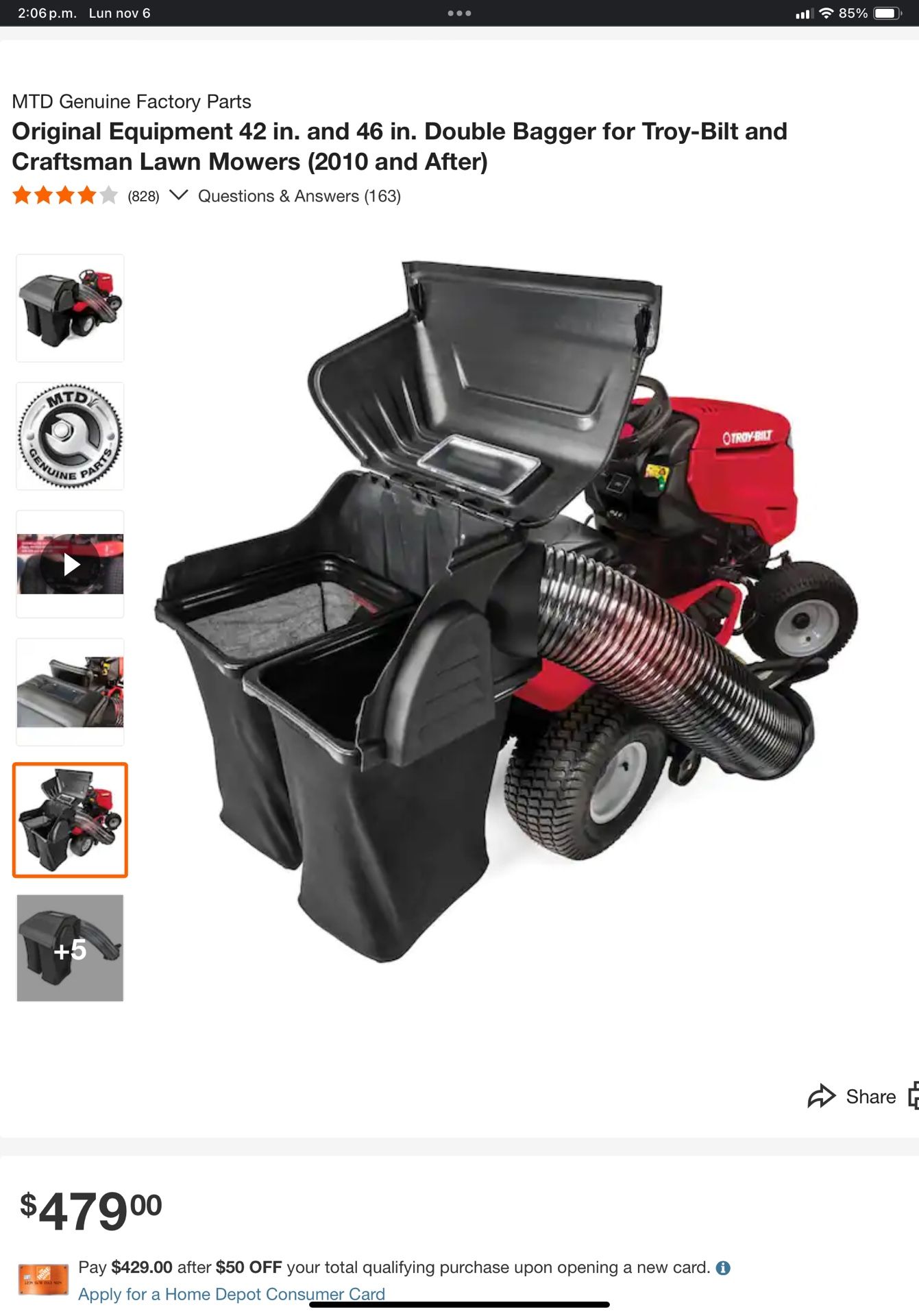 Mtd Craftsman 46 Inch Bagger Original Equipment 42 And 46 Double