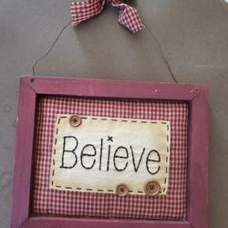 BELIEVE  Sign Christmas Decoration 