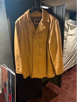 Men’s leather Peacoat
