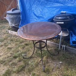 Round Copper Table 
