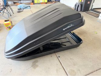 SportRack Rooftop Cargo Box + Adjustable Crossbars – Excellent Condition