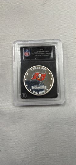 2020 Tampa Bay Buccaneers Authenticated Colorized Silver Dollar Coin