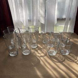 (8) 16oz and (7) 8oz Glasses