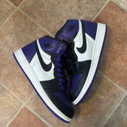 Jordan 1 Court Purple Size 7y Used No Box
