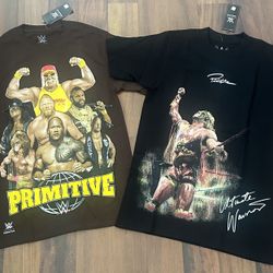 Two Primitive WWE Shirts