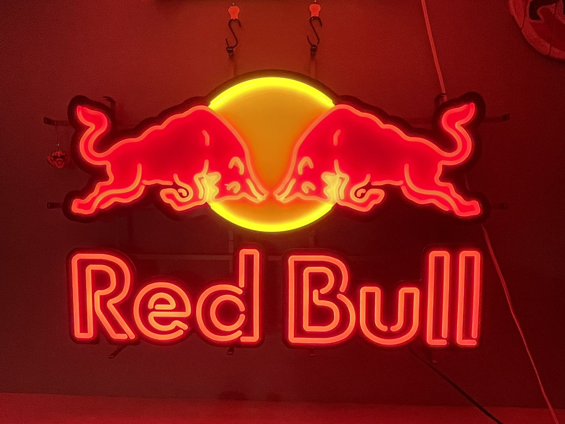 3- New Neon Red Bull Sign