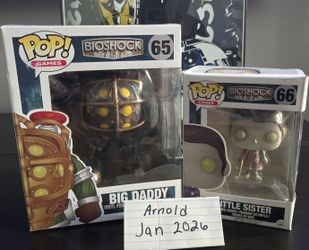 Funko Pop! Games Bioshock #65 Big Daddy And #66 Little Sister
