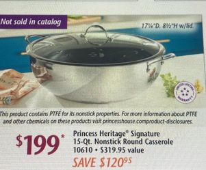 PRINCESS HOUSE 15 quart casserole