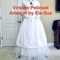 Vintage 1980’s Peticoat Arlauret by Ele-Sue® Tulle Wedding Dress Underskirt Crinoline