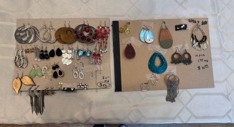 Lot of 34 Unique Vintage Earrings