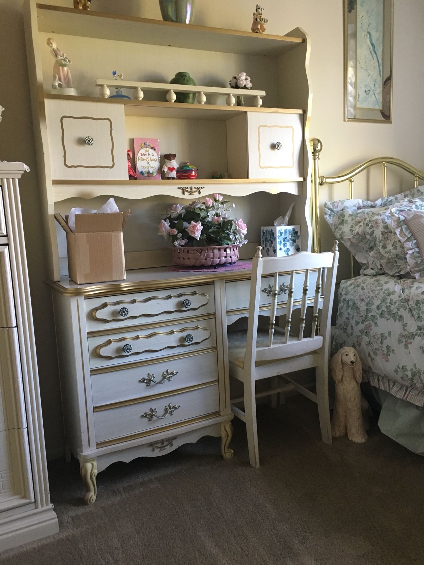 Student desk, chair, and hutch. Sears Bonnet collection