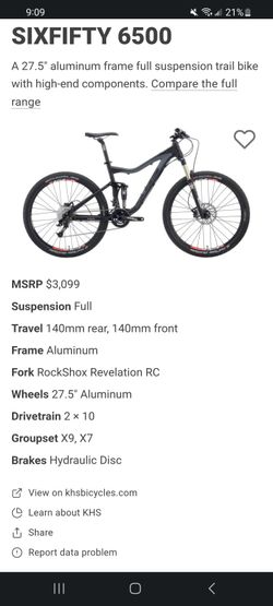 KHS 6500 FULL SUSPENSION MOUNTAIN BIKE W UPGRADES for Sale in Simi