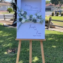 Floral Welcome Sign 