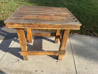 Rustic outdoor counter height table