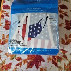 $5  (12) PACK PATRIOTIC FACE MASKS