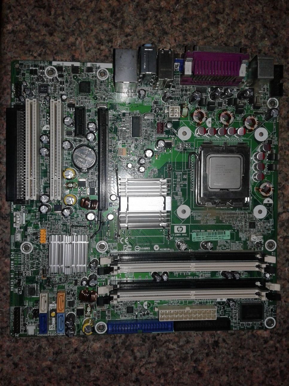 Hp motherboard w intel pentium processor