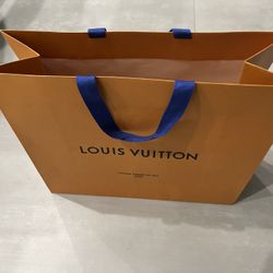 LV Louis Vuitton Paper Shopping Gift Bag - large bag (15.75 x 13.25" x 6.25”).