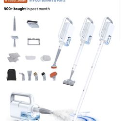 Brand new, Steam Mop with Detachable Handheld Steam Cleaner, 10-in-1 Multi Accessories, Quick 10s Heat, 350ml and 2-Level Steamer for Cleaning Floor, 