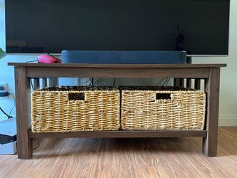 Coffee Table and Storage Baskets