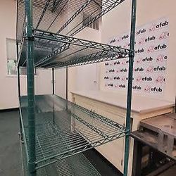 Green Epoxy Wire Steel Storage Rack With 4 Shelves $90