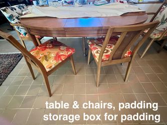 TABLE & CHAIR SET, PADDING, STORAGE BOX FOR PADDING 