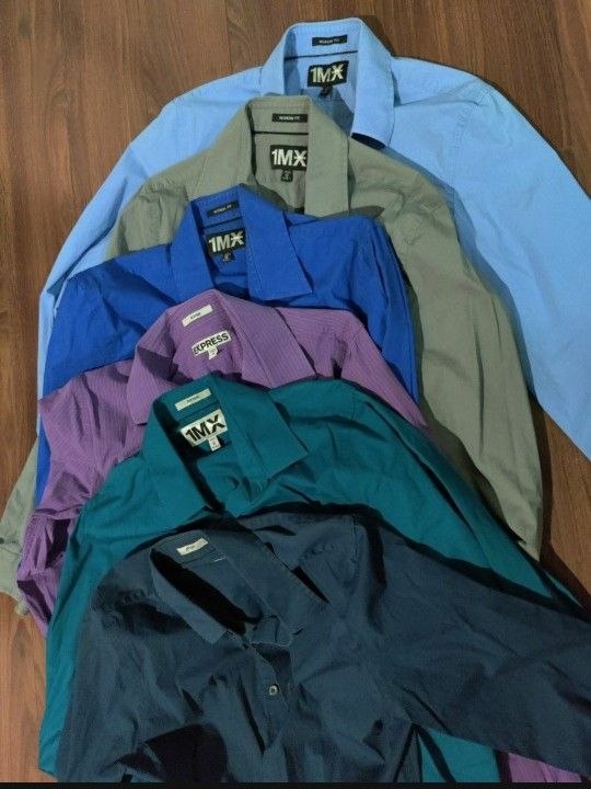 6 Express Men's Medium Dress Shirts